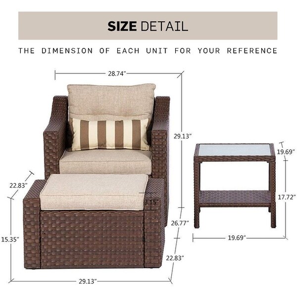 Outdoor 7piece Wicker Conversation Set