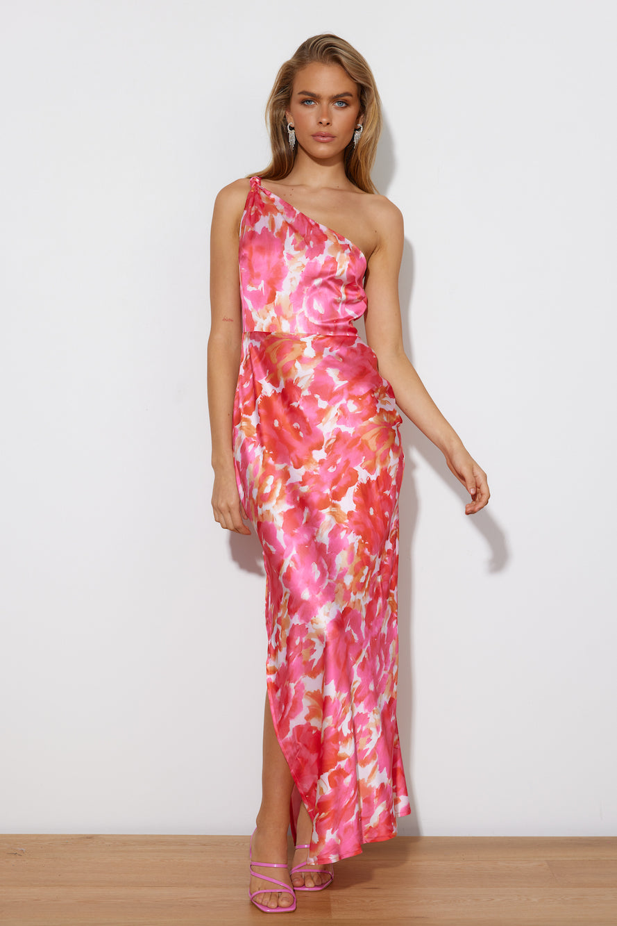 She Is Beauty Midi Dress PINK