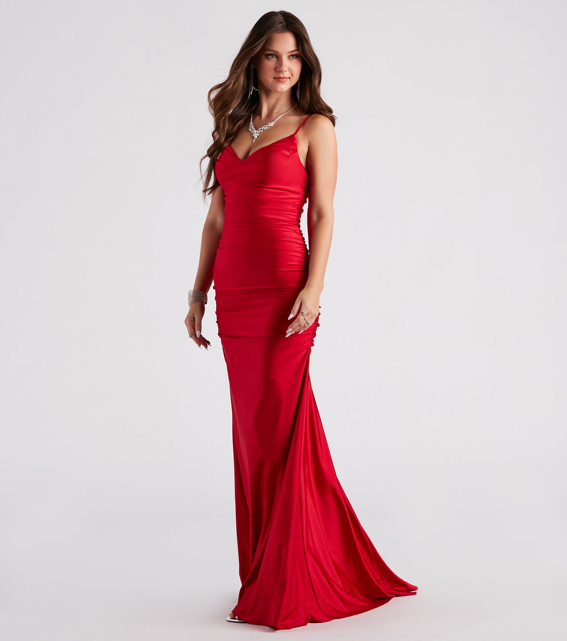 Jamie Formal Cowl Neck Mermaid Dress