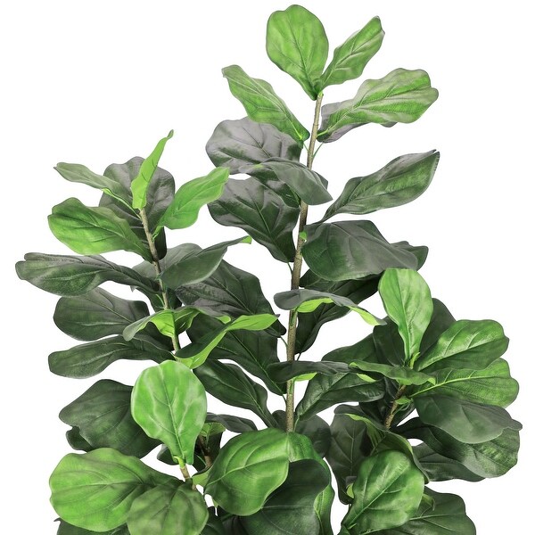 6ft Artificial Fiddle Leaf Fig Tree Plant in Black Pot