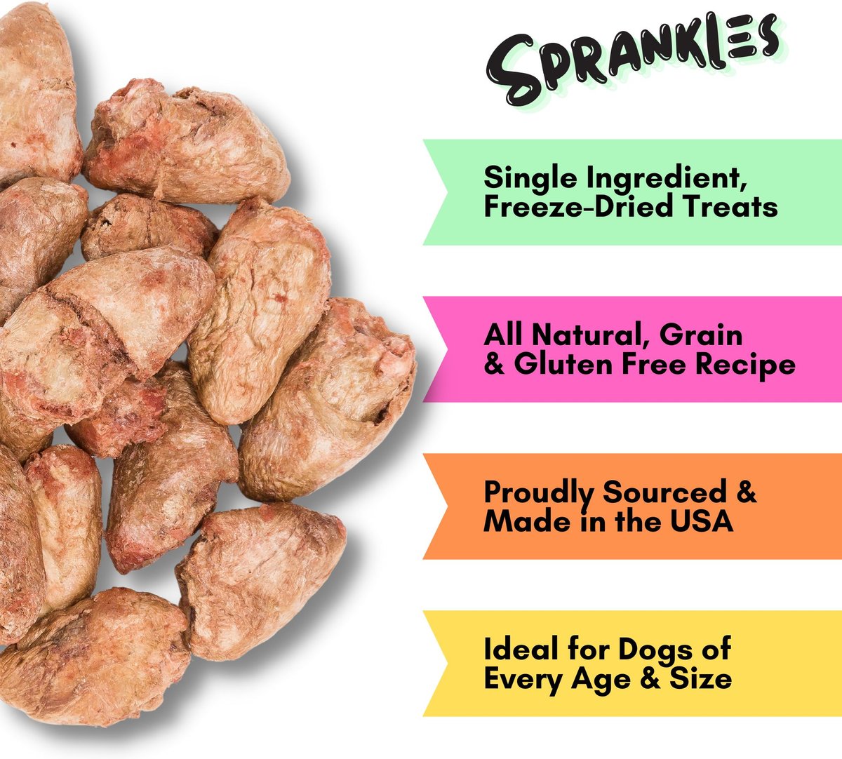 Sprankles Chicken Hearts Grain-Free Freeze-Dried Dog Treats