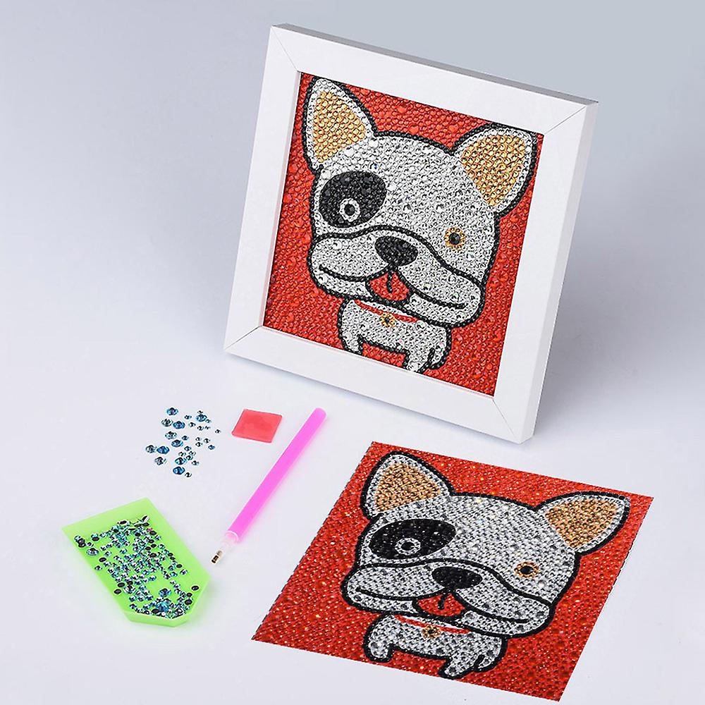 5d Diy Diamond Painting Bulldog Special Shape Diamond Cute Animals Diamond Painting Kits For Kids Beginner