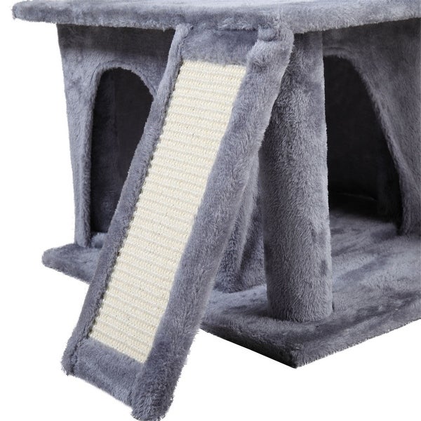 Double-layer cat Tree with cat house and ladder