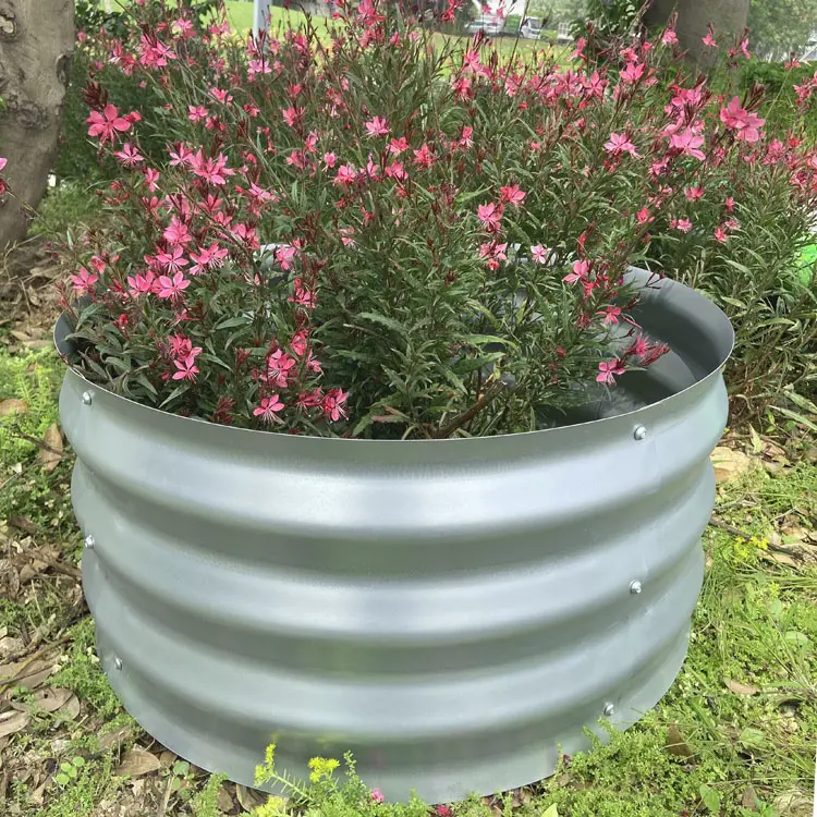 Modern Design China Manufacturer Supply Modular Galvanized Round Raised Bed Garden Planter Box For Vegetable Flower