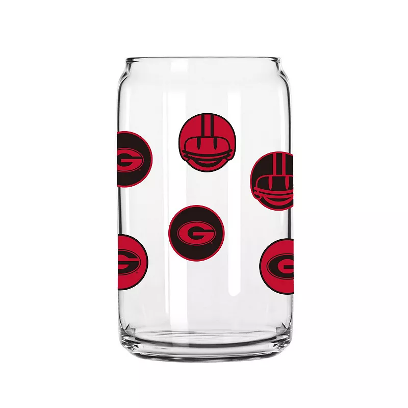 Georgia Bulldogs 16oz. Smiley Can Glass