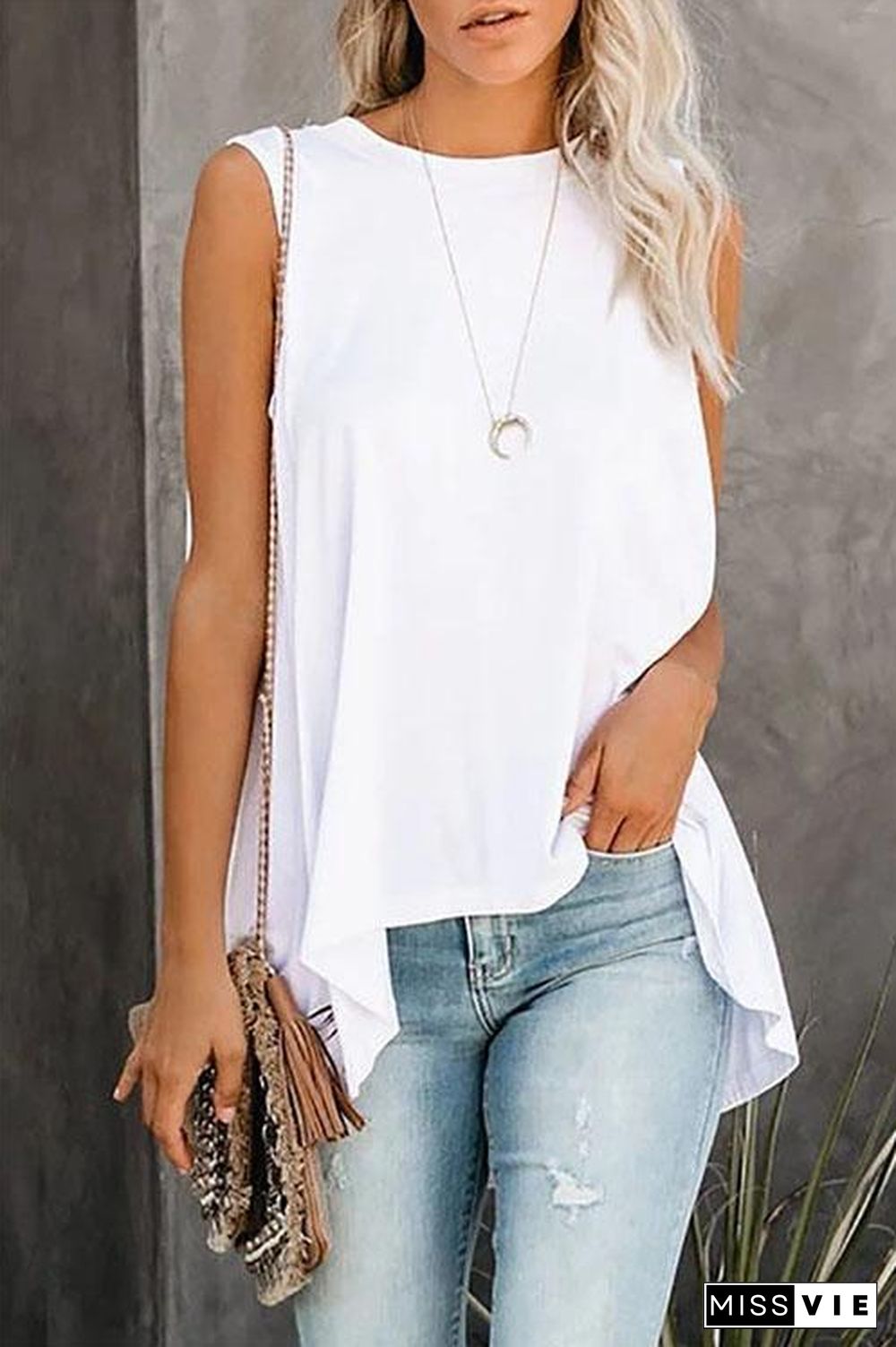 Basic Solid Top T-shirt