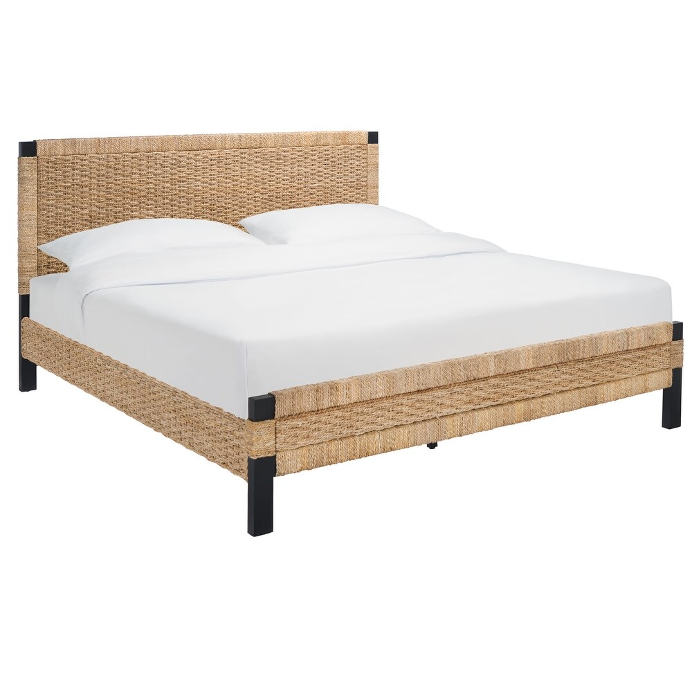 SAFAVIEH Couture Galen Woven Banana Stem Bed