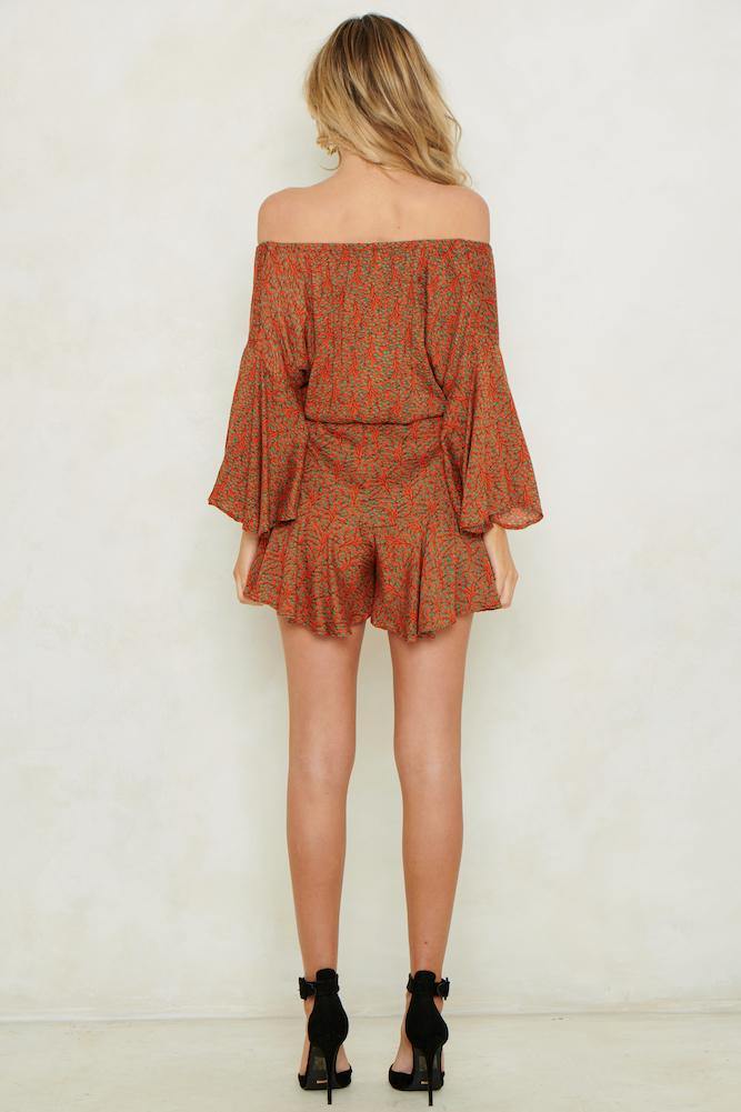 Love Myself Romper Orange