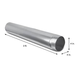 Everbilt 4 in. x 2 ft. Aluminum Pipe P4E20HD