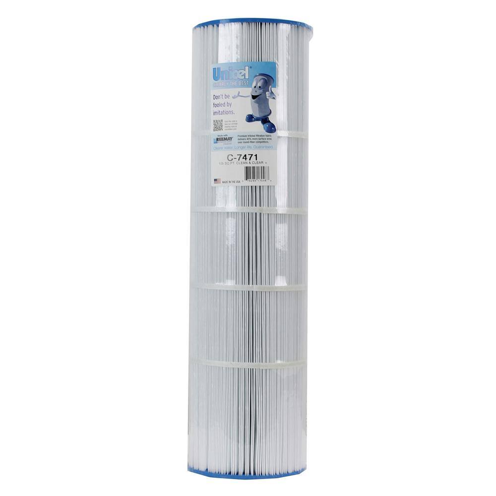 Unicel 7 in. Dia 105 sq. ft. Clean and Clear Plus Replacement Cartridge Filter (4-Pack) 4 x C7471