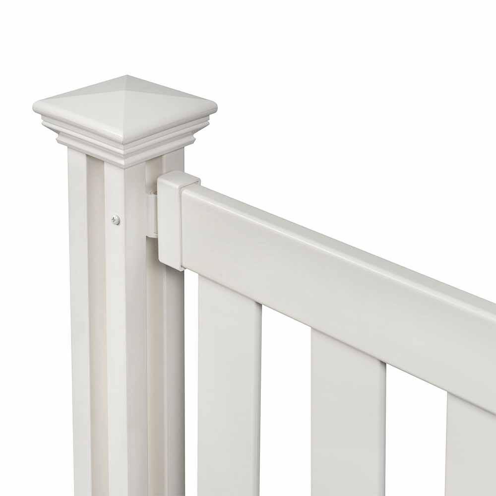 Zippity Outdoor Products 65.5 in. x 38 in. Davidson Hinged White Vinyl Portable Event Spaced Picket Fence Kit ZP19062