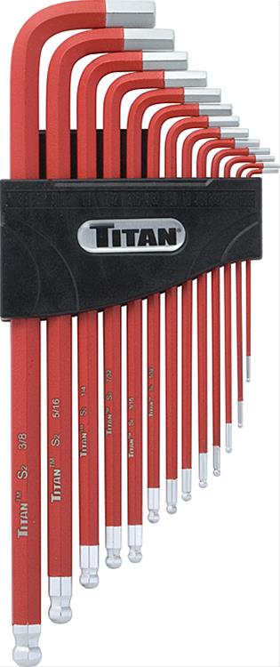 Titan Tools 12713 Titan Extra-Long Arm Ball Tip Hex Key Sets