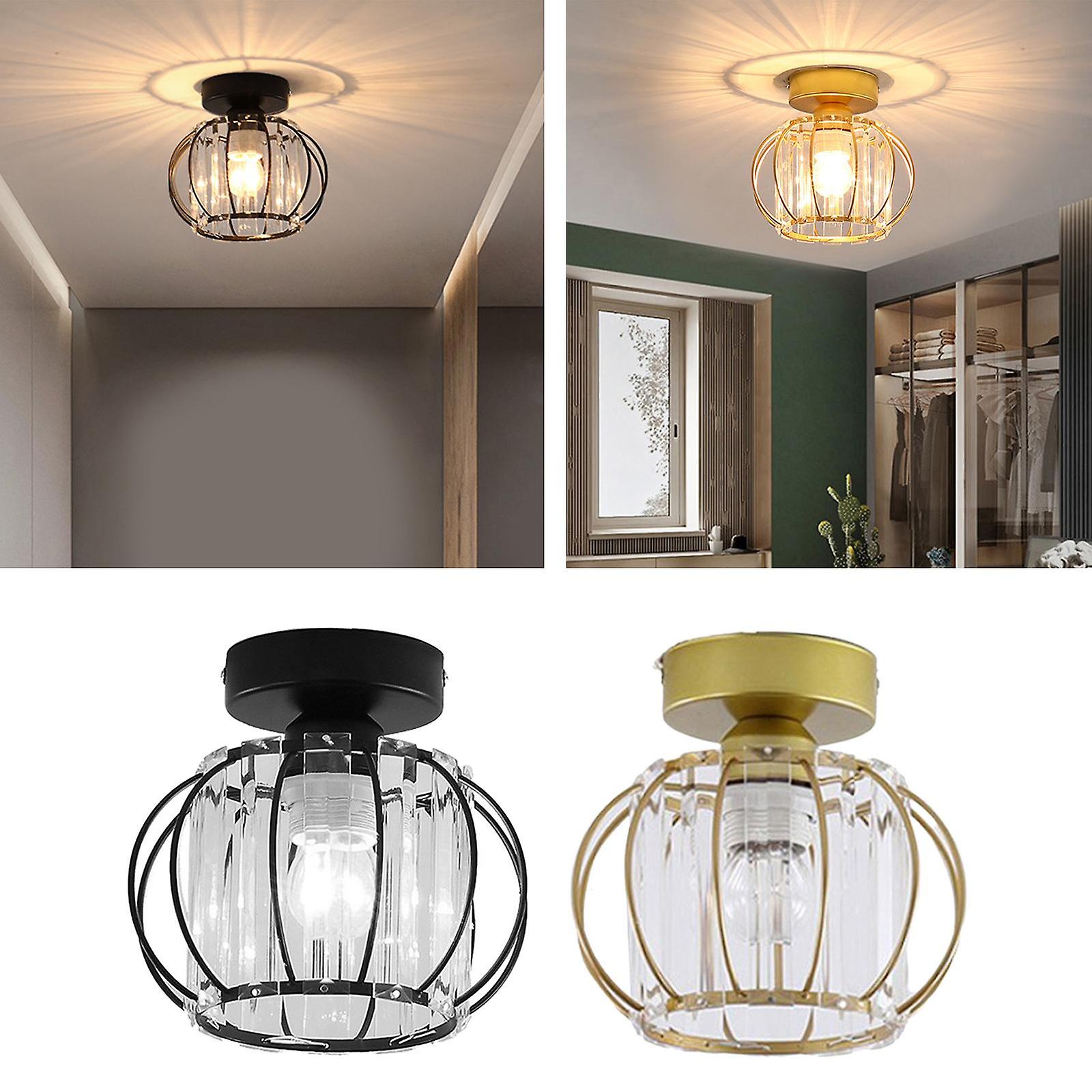 2x Modern Crystal Ceiling Light Lamp Led Semi Flush Mount Pendant Lights