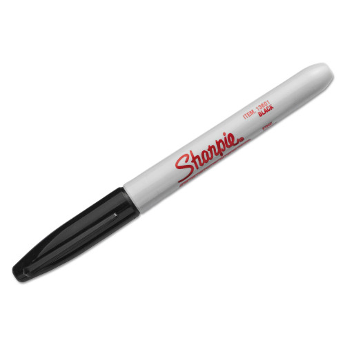 Sharpie Industrial Permanent Marker， Fine Bullet Tip， Black， Dozen (13601)