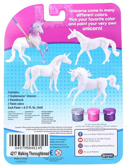 Breyer Unicorn Play   Paint Model Horse   Walking ...