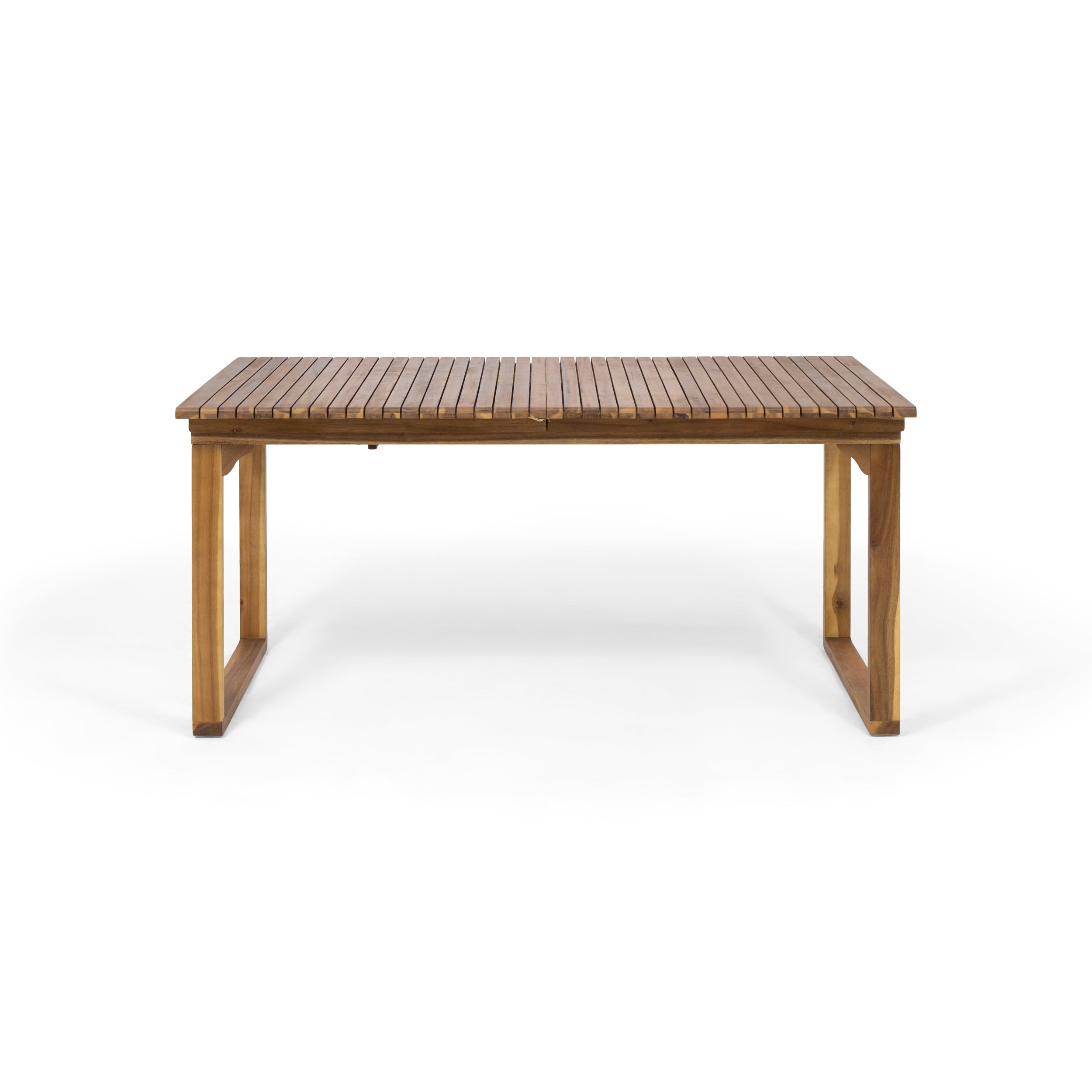 Yilia Outdoor Expandable Acacia Wood Dining Table