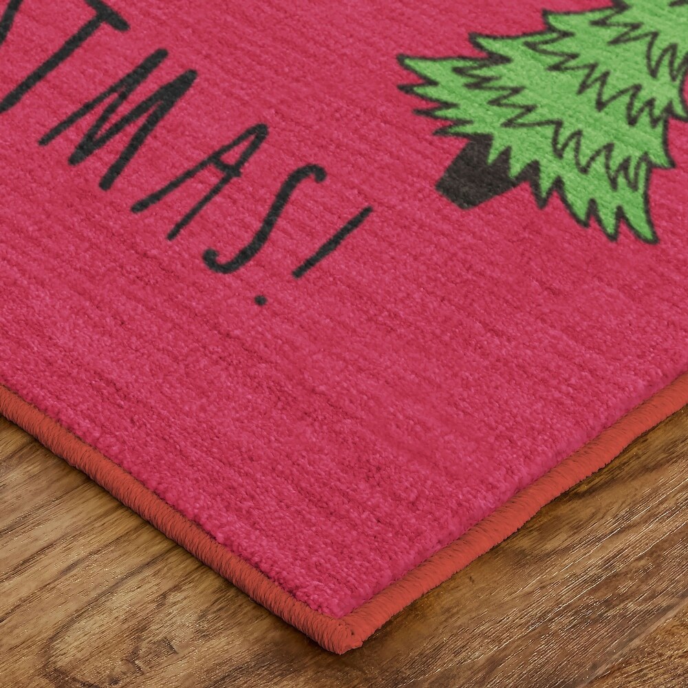 Mohawk Prismatic Christmas Trees Kitchen Mat