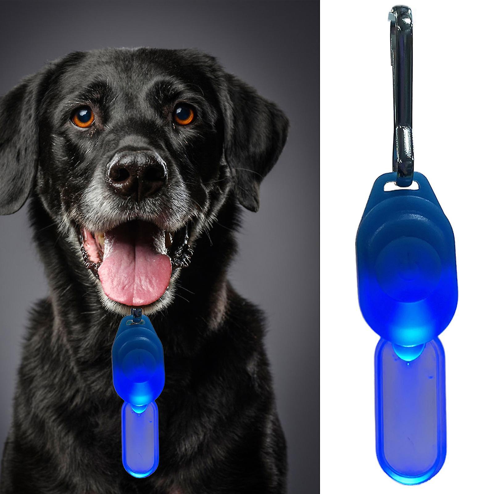 LED Dog Necklace Glowing Collar Dog Luminous Pendant for Pet with Buckle Keep Pet Safe Blue