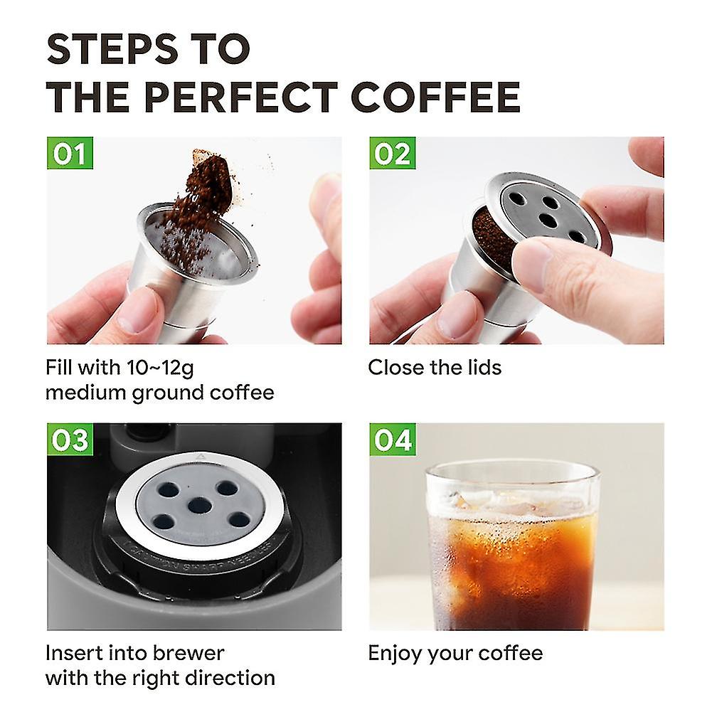 Suitable For K- Plus/k- Reusable Coffee Filter Stainless Steel Filter Cup Five-hole K Cup