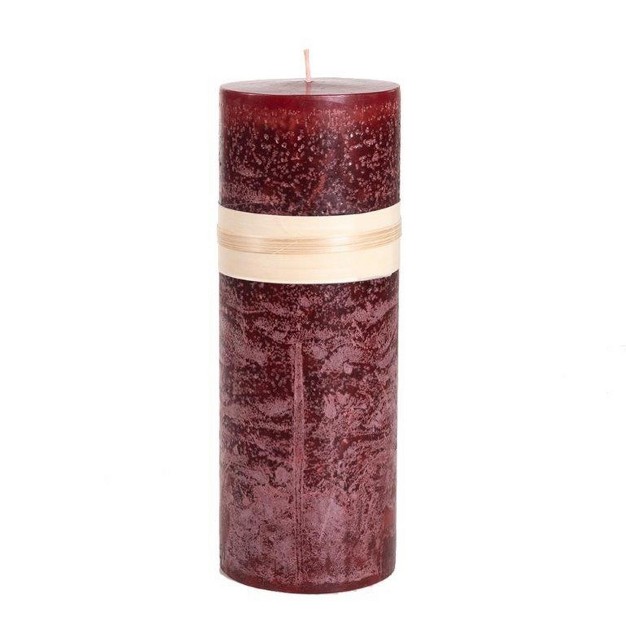 Wine Red Traditional Cylindrical Outdoor Pillar Candle