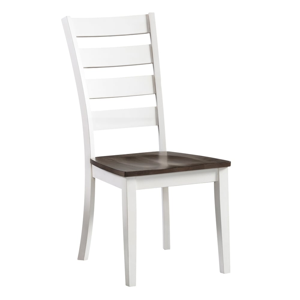 Kona Grey and White Wood Ladder Back Side Chairs (Set of 2)