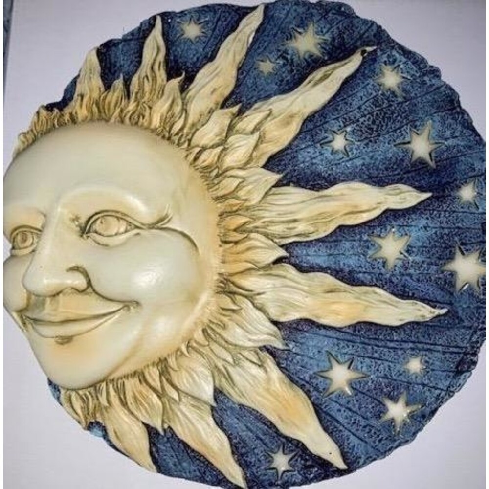 Sun and Stars Glow Decorative Garden Stone   Multi Color