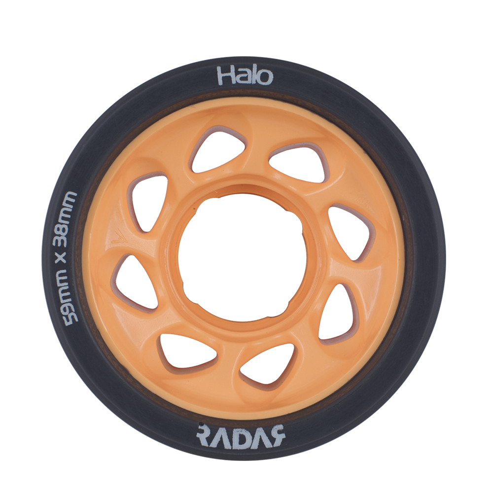 Riedell Skates Radar Halo 59mm Indoor Skate Wheels (Set of 4)