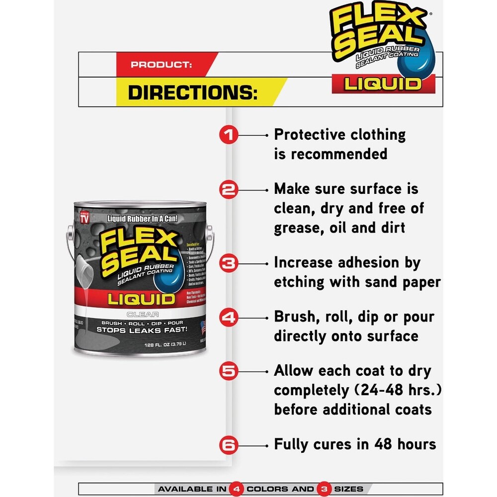 FLEX SEAL 1 Gal. Liquid Rubber Sealant  White   1 Each