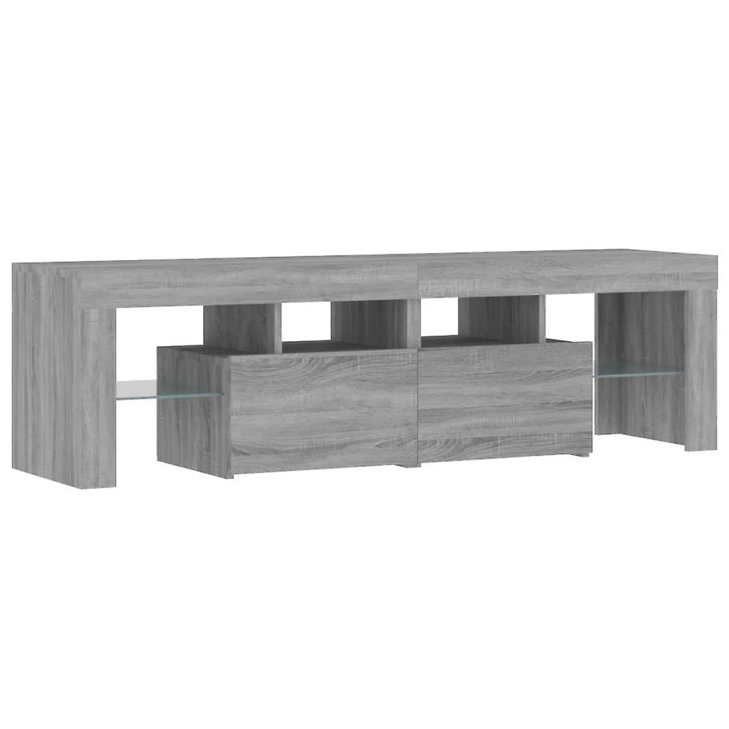 Tv Cabinet With Led Lights Grey Sonoma 140x36.5x40 Cm