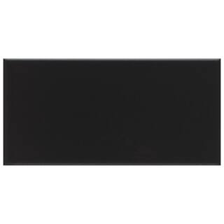 Merola Tile Crown Heights 3 in. x 6 in. Matte Black Ceramic Wall Tile (6.03 sq. ft. Case) WEB3CHMB