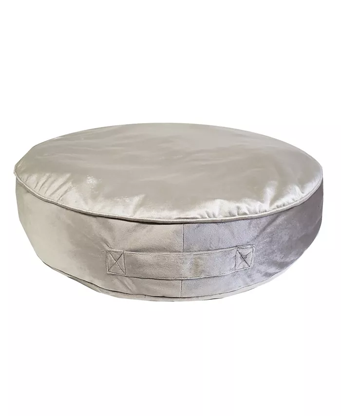 Edie@Home Panne Velvet Round Floor Pillow，  Round 24