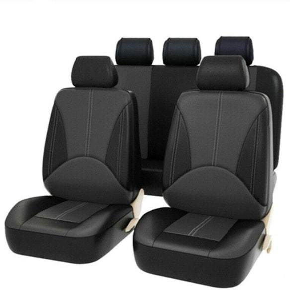 PU Leather Car Seat Cover Universal， Auto 5-Seat Seat Protector， for Auto Truck Van and SUV， Car Interior Cover