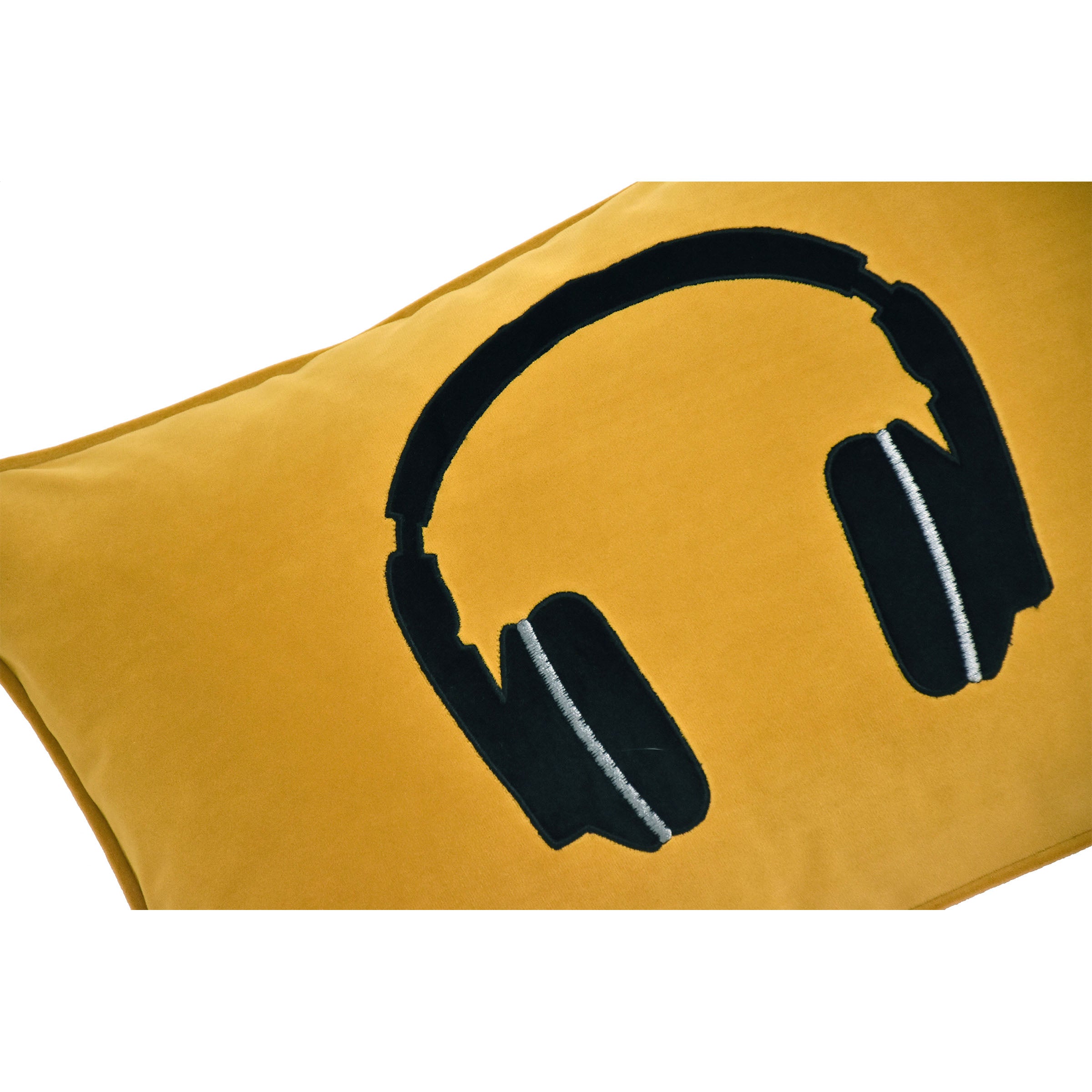 30X55 Cm Headphone Embroidered Throw Cushion Ecc-029