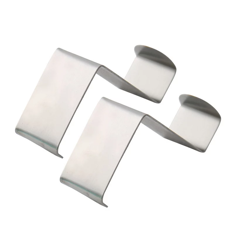 Metal Z Shaped Over Door Hook Clothes Towel Hanger Holder 2 Pcs