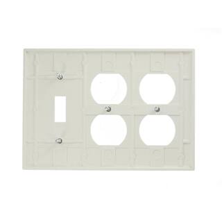 Leviton White 3-Gang 1-Toggle2-Duplex Wall Plate (1-Pack) 88047