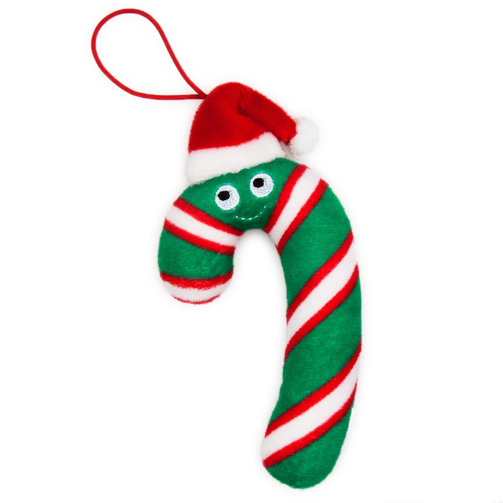 Yummy World Candy Cane Plush Ornaments 4-Pack