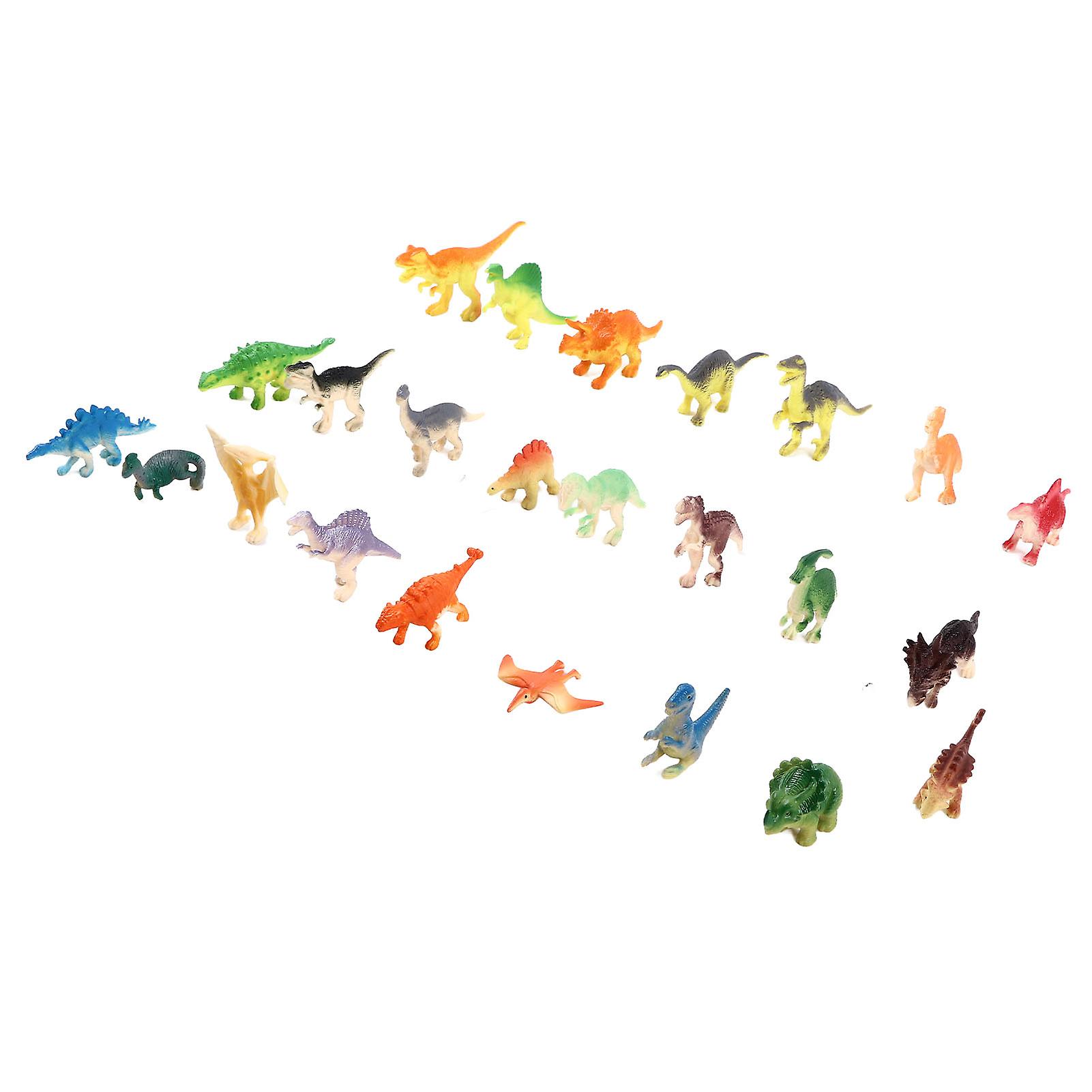 24 Pcs Dinosaur Figurines Real Details Plastic Interactive Play Set Of Dinosaur Toys For Toddlers Kids