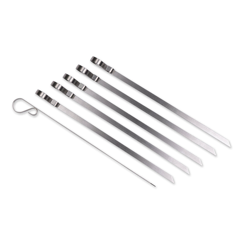 RSVP Endurance Set of 6 Flat Steel Grill Skewars