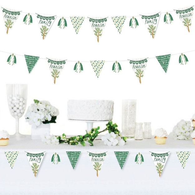 Big Dot Of Happiness Family Tree Reunion Diy Family Gathering Party Pennant Garland Decoration Triangle Banner 30 Pieces