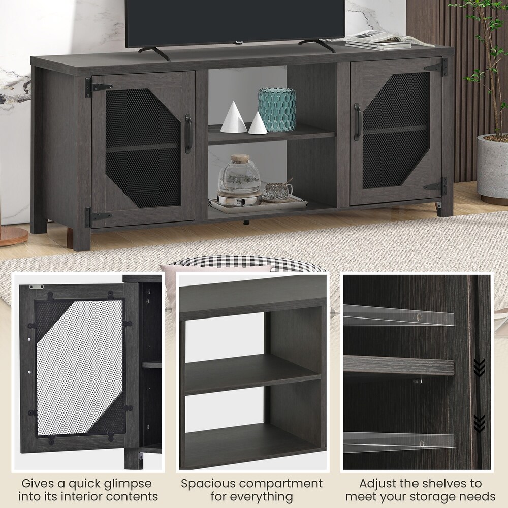 Modern TV Stand for 65'' TV with Large Storage Space