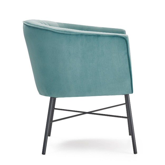 Leone Tufted Accent Chair Teal Adore Decor