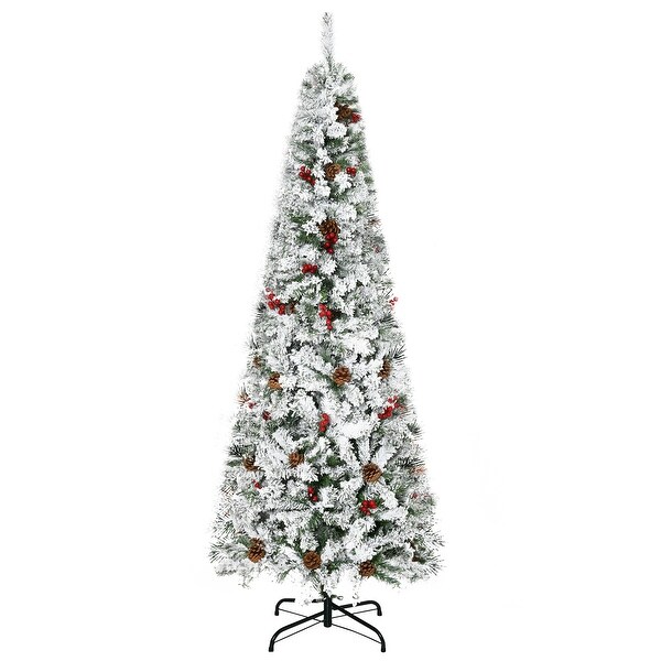 Pencil Snow Flocked Artificial Christmas Tree