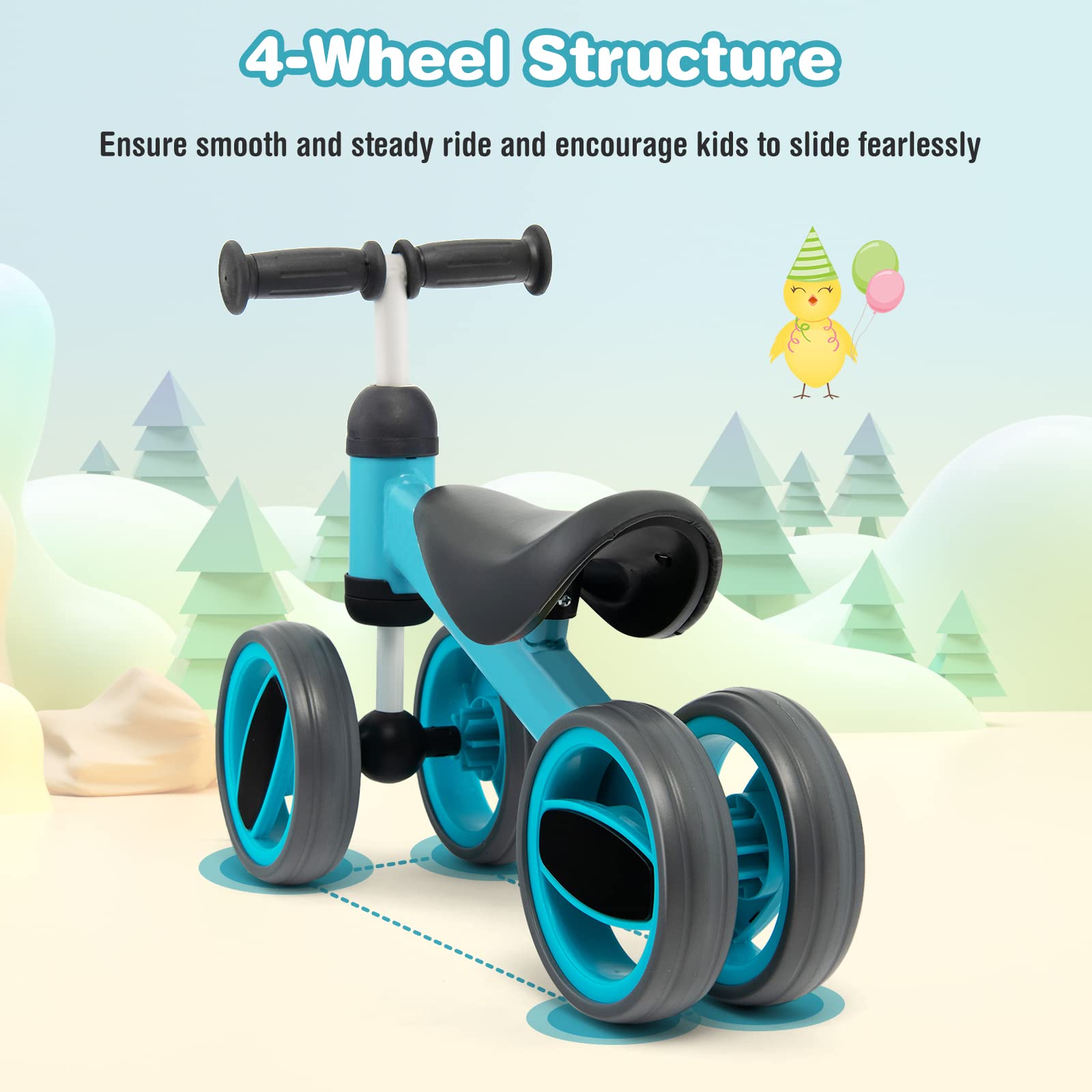 Costzon Baby Balance Bike for 1-2 Year Old Boys Girls, 12-24 Month Toddler Balance Bike