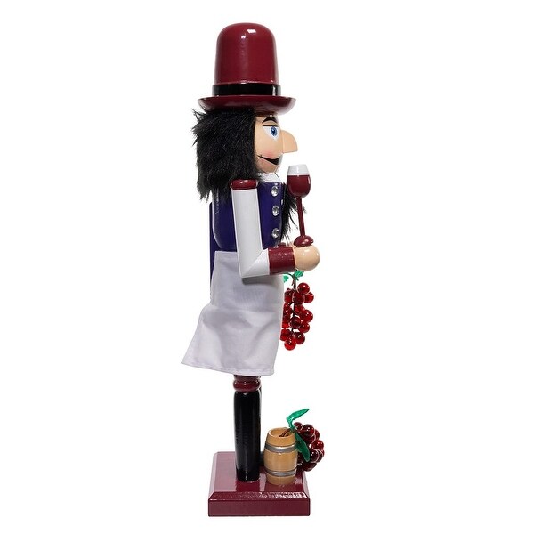 Kurt Adler 15Inch Wooden Wine Nutcracker