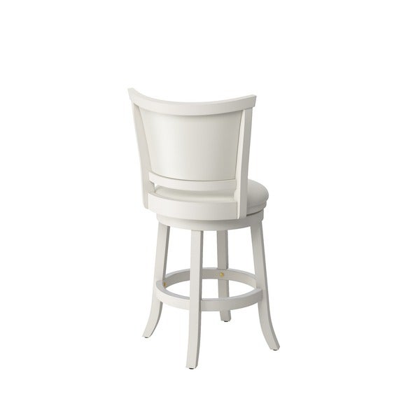 Copper Grove Vrlika White Counter Barstools with Leatherette Seats (Set of 2)