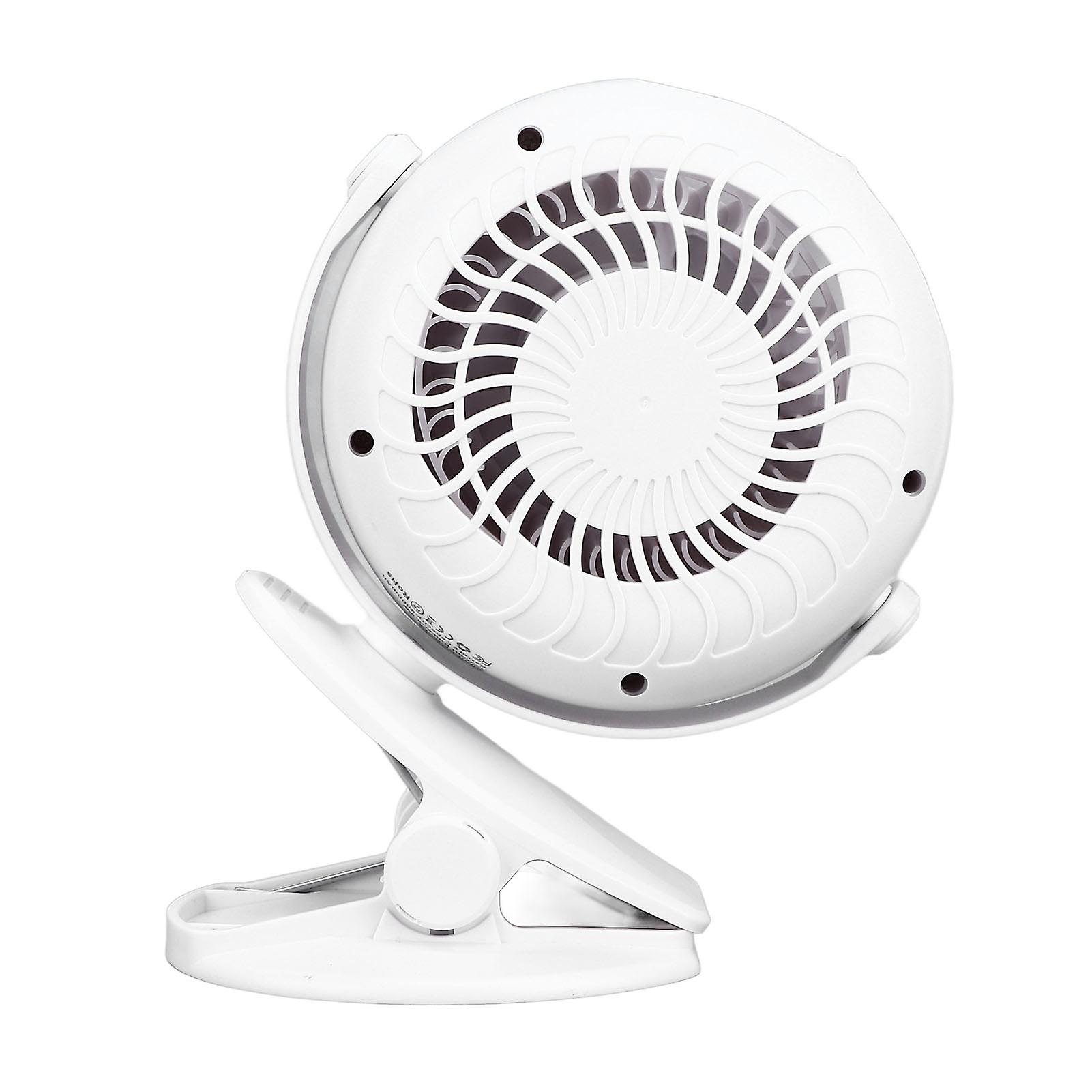 Clip On Fan 2 in 1 Bladeless Design 3 Speeds Ultra Quiet USB Small Desk Fan for Sleeping Work Dormitory White