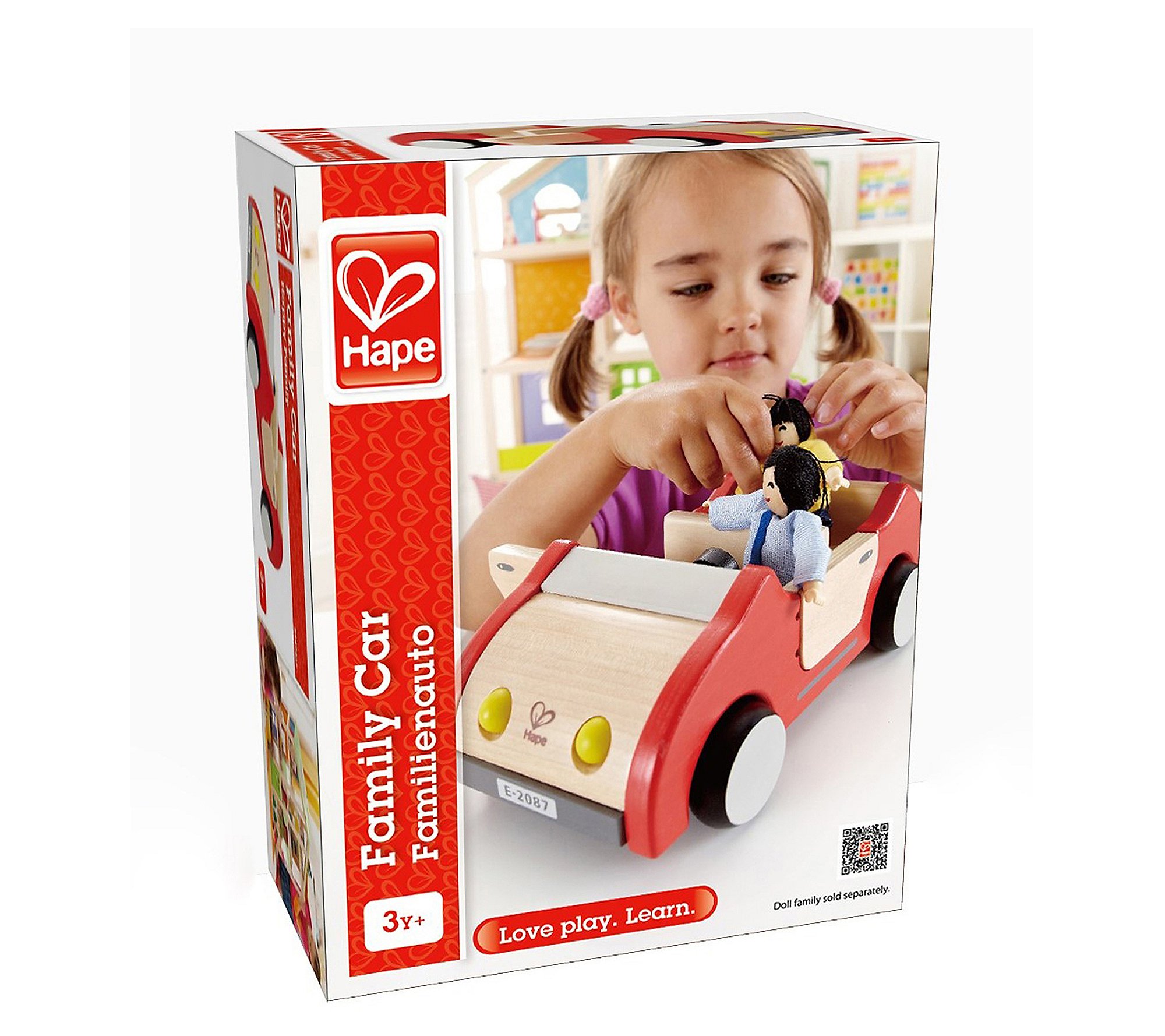 Hape Dollhouse Family Car Kids Wooden Car Toy