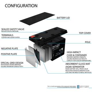 MIGHTY MAX BATTERY 12V 9Ah SLA Battery Replaces Leoch DJW12-9.0 T2 DJW 12-9.0 T2 -2Pack MAX3929821