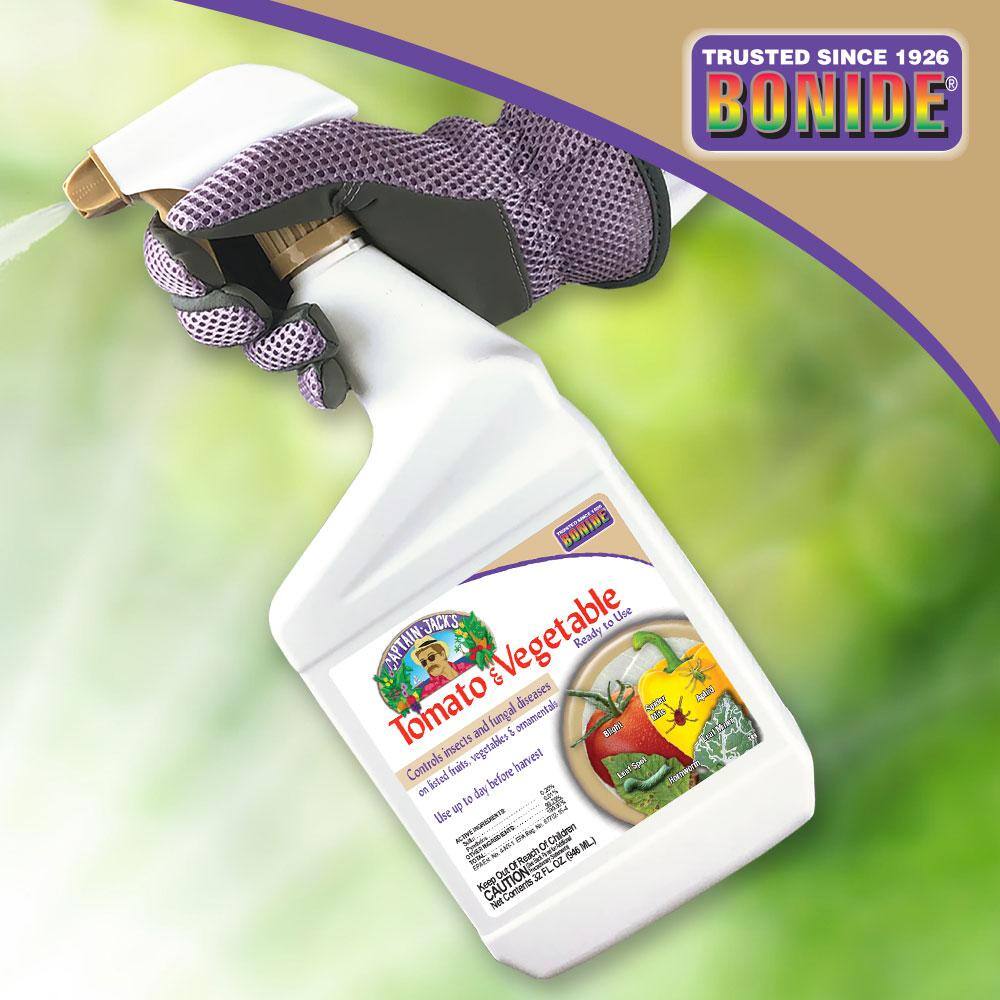 Bonide Captain Jack's Tomato and Vegetable Spray 32 oz. Ready-to-Use Spray Insect and Disease Control for Organic Gardening 6886