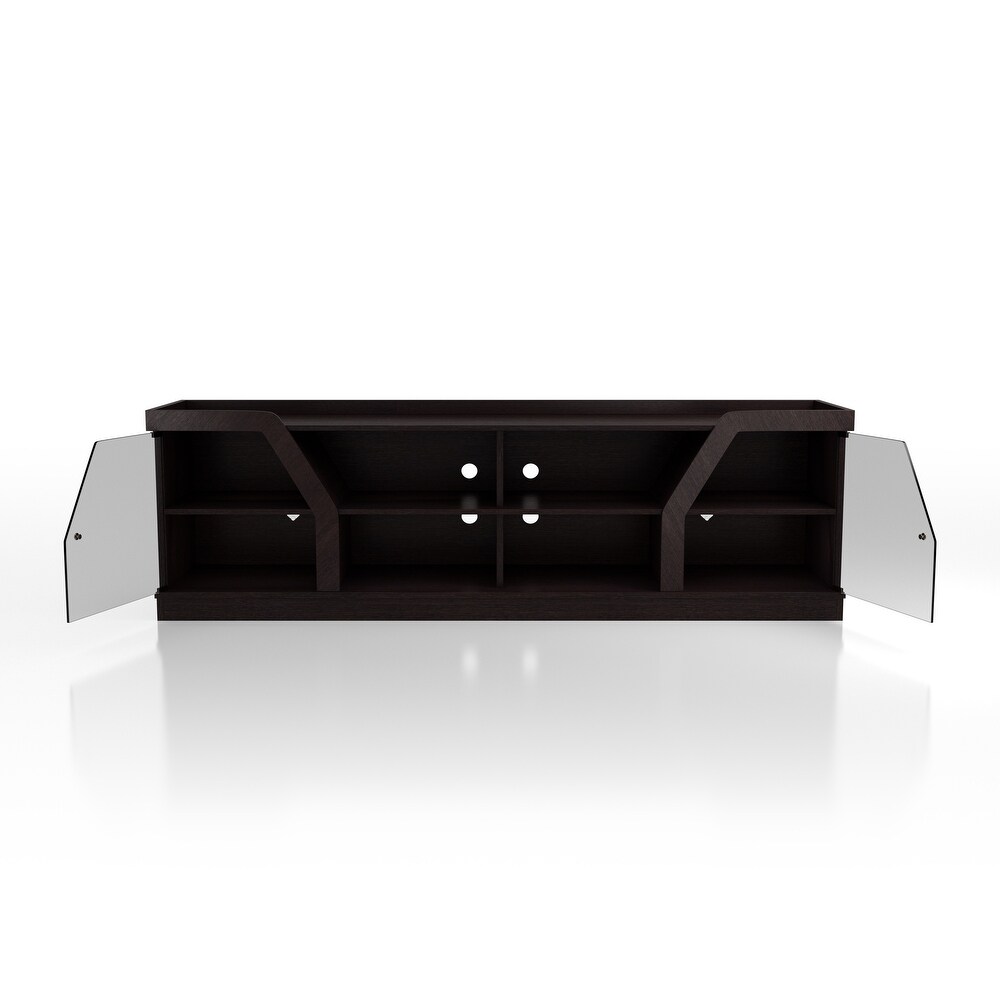 Dellie Contemporary Espresso 71 inch Multi functional Storage TV Console by Furniture of America